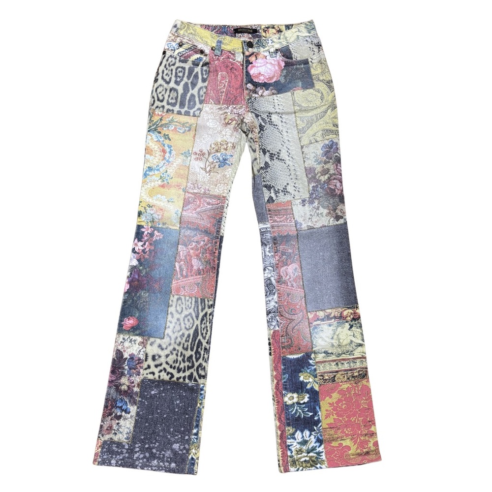 Roberto Cavalli Fw2002 Patchwork Jeans - image 1